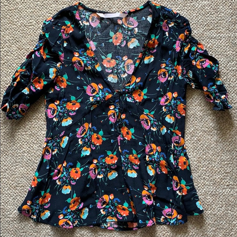 Zara- Floral Blouse